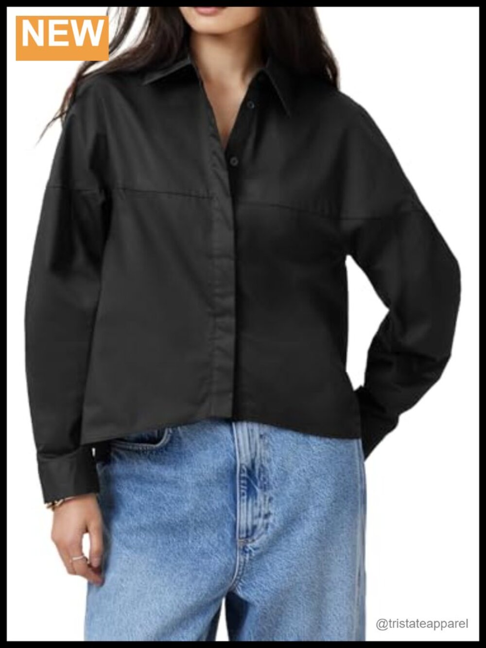 AllSaints Toria Women's Button-Down Shirt 100% Cotton Long Sleeve